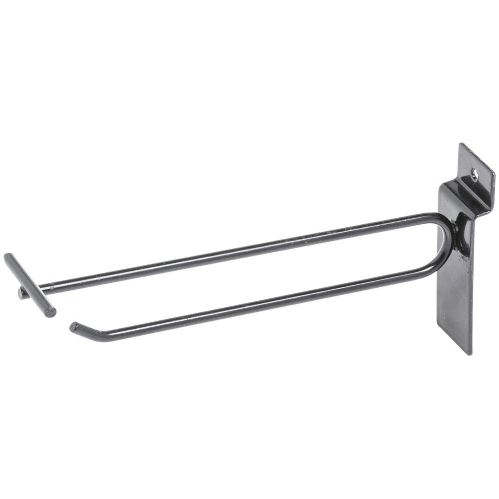 6" Slatwall Scan Hook by Retail Resource – Metal, Black, Pack of 100, Model 1807