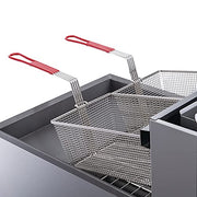 Natural Gas Commercial Floor Deep Fryer with 4 Tubes Burners 50lb by Dukers – stainless steel, Model DCF4-NG