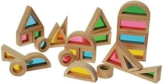 Constructive Playthings Color Mixing Wooden Blocks for Kids, 24-Piece