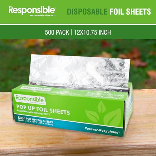 Responsible Products 500 / 12" x 10.75" / Silver Aluminum Foil