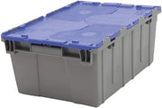 Orbis Grey Plastic FliPak Stack-N-Nest Storage Tote with Lid - 22"L x 15"L x 10"D