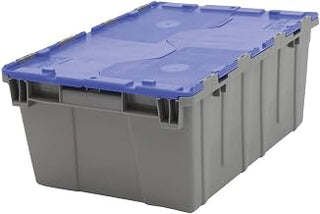 Orbis Grey Plastic FliPak Stack-N-Nest Storage Tote with Lid - 22"L x 15"L x 10"D