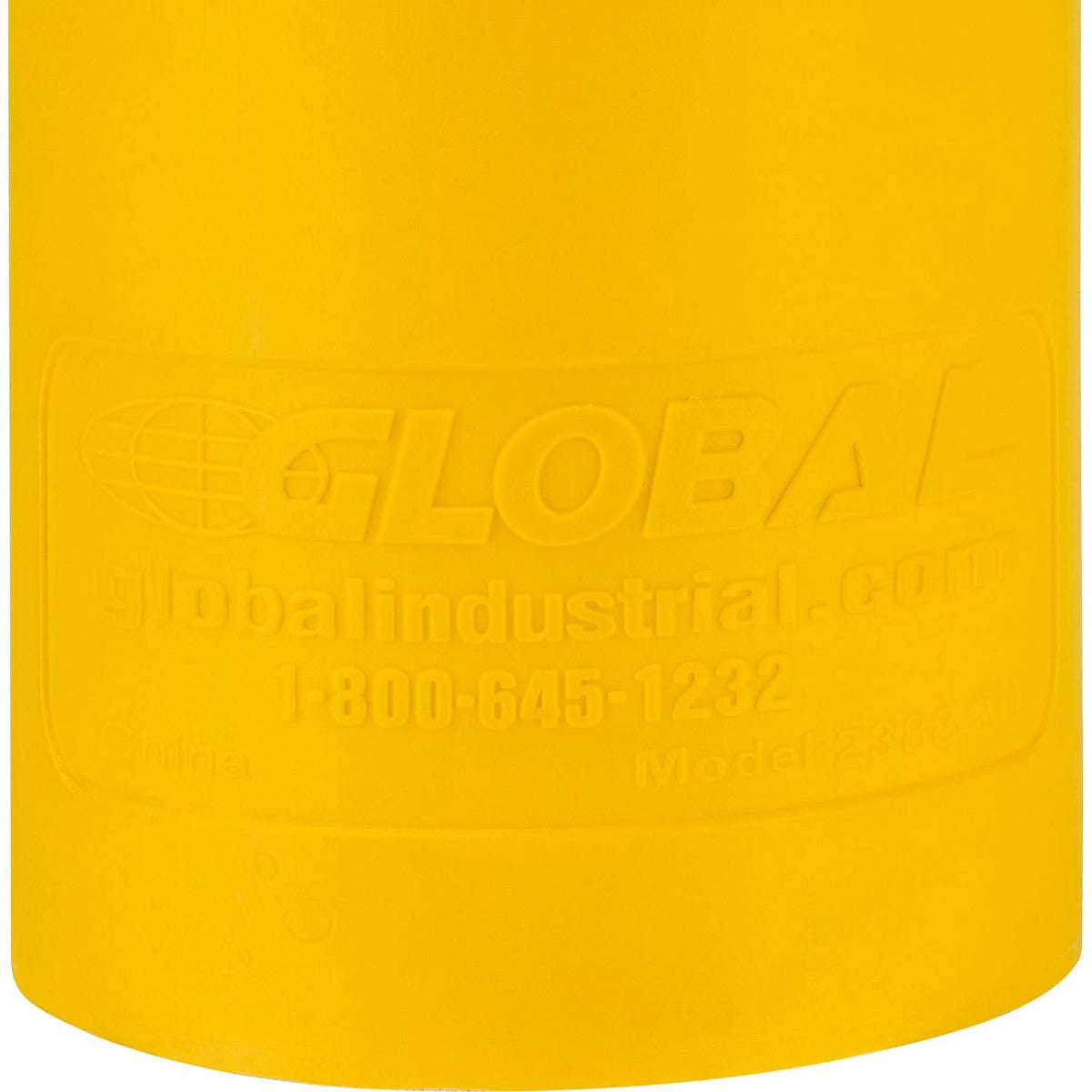 60" H Smooth Bollard Post Sleeve with Dome Top by Global Industrial – 10"L x 10"W x 60"H, HD Polyethylene, Yellow, Model BOL8YL