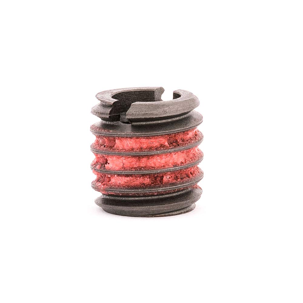 E-Z LOK 8.6mm / M6-1.0 Internal Threads, M10x1.5 External Threads, 10.49 mm Length / Red Thread Locking Inserts