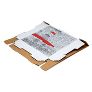 Square Cafe Design B-Flute Corrugated Pizza Box White by Rock Tenn – 50.0 liters, Cardboard, White, Model 118275