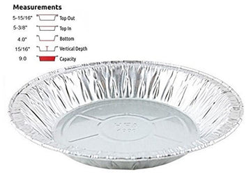 6" Aluminum Foil Pie Pan Plate Tin w/Clear Plastic Clamshell (Pack of 10) by Handi-Foil – Aluminum, Model 4006-30-BL6-10