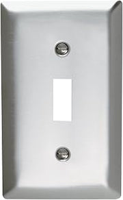 Legrand Pass & Seymour SS1D Stainless Steel Type 302/304 Wall Plate, 1 Gang, One Toggle Cover, Stainless (1 Count)