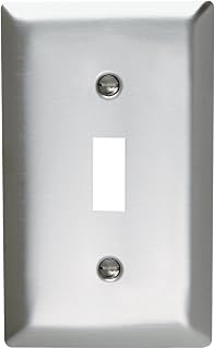 Legrand Pass & Seymour SS1D Stainless Steel Type 302/304 Wall Plate, 1 Gang, One Toggle Cover, Stainless (1 Count)