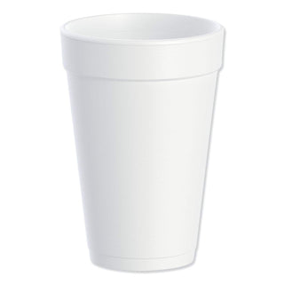 Dart 16J16 Foam Drink Cups, 16oz, White, 25 per Bag (Case of 40 Bags)