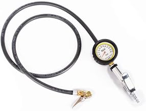 JOES RACING PRODUCTS Tire Inflator and Gauge, Pro Gauge, Quick Fill, Remote, 5 ft. Air Hose, 0-60 psi, Analog, 2-1/2 in Diameter, White Face, 1 lb. Increments, Each
