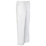 Men's Dungaree Painter Pants by Red Kap – 34W x 30L, Cotton, White, Model PC80WH 34 30