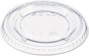 DCC PL4N No-Slot Plastic Cup Lids – 9.0 ounces, Polyethylene Terephthalate, Clear, Model DCCPL4N
