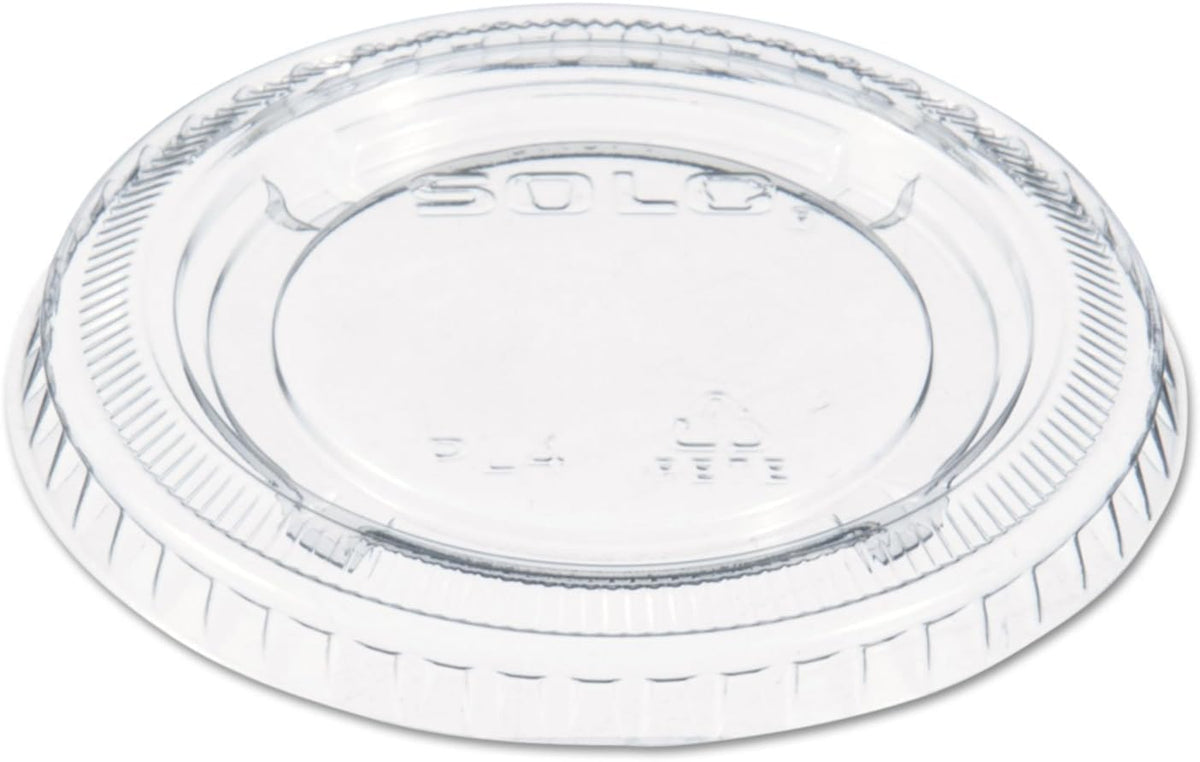 DCC PL4N No-Slot Plastic Cup Lids – 9.0 ounces, Polyethylene Terephthalate, Clear, Model DCCPL4N