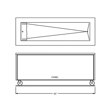 86" Enclosed Base Iced Cold Food Table by Randell – Model RAN IC-6