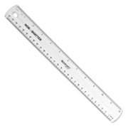 Shatterproof Flexible Ruler by Westcott – 12", Plastic, Clear, Pack of 12, Model 13862