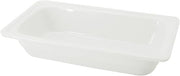 CAC China Food Pans Bright White Porcelain 1/3 GN Pan, 12-3/4 by 6-7/8 by 2-1/2-Inch, 12-Pack