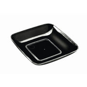 Black Polystyrene Disposable Mini Square Dish - 2 1/2" Sq by SABERT CORPORATION – Small, Plastic, Black, Pack of 200, Model MMS200B