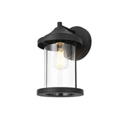 Roy One Light Outdoor Wall Sconce Black by Lighting Design – Iron, Black, Model OD402W12BK