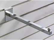 Slatwall Straight Arm Faceout 12" Chrome