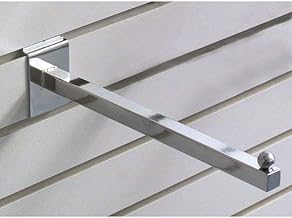 Slatwall Straight Arm Faceout 12" Chrome