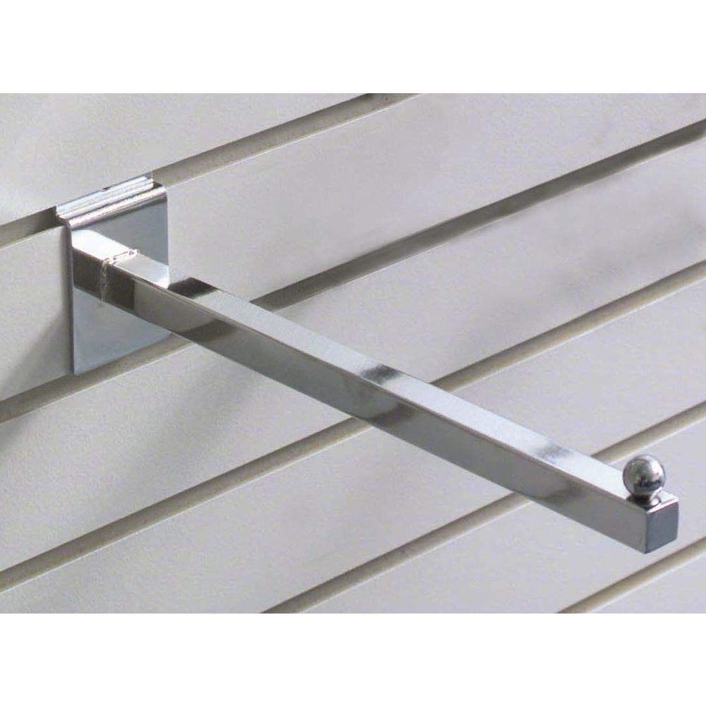 Slatwall Straight Arm Faceout 12" Chrome by Retail Resource – Chrome, Model SSW12