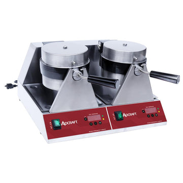 Double Belgian Waffle Maker by Adcraft – Stainless Steel, Model BWM7R2S
