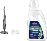 Bundle of BISSELL SpinWave SmartSteam Scrubbing Steam Mop with Rotating Mop Pads + Eucalyptus Mint Steam Water, 80 oz, 1392F