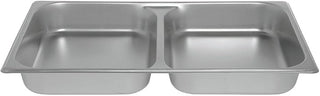 HUBERT Full Size 24 Gauge Stainless Steel Divided Steam Table Pan - 2 1/2"D