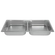 Full Size 24 Gauge Stainless Steel Divided Steam Table Pan - 2 1/2"D by HUBERT – Large, Stainless Steel, Silver, Model 6002DV