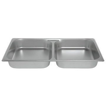 Full Size 24 Gauge Stainless Steel Divided Steam Table Pan - 2 1/2"D by HUBERT – Large, Stainless Steel, Silver, Model 6002DV