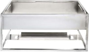 HUBERT Chrome Chafer Stand - 22 1/10" L x 14 9/10" W x 9 1/10" H