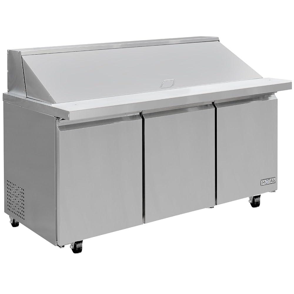 70 3/8" Mega Top Sandwich/Salad Prep Table w/Refrigerated Base by MOTAK – 75.59x38.98x49.21, In Description, Check Images, Model MST-72-30-X