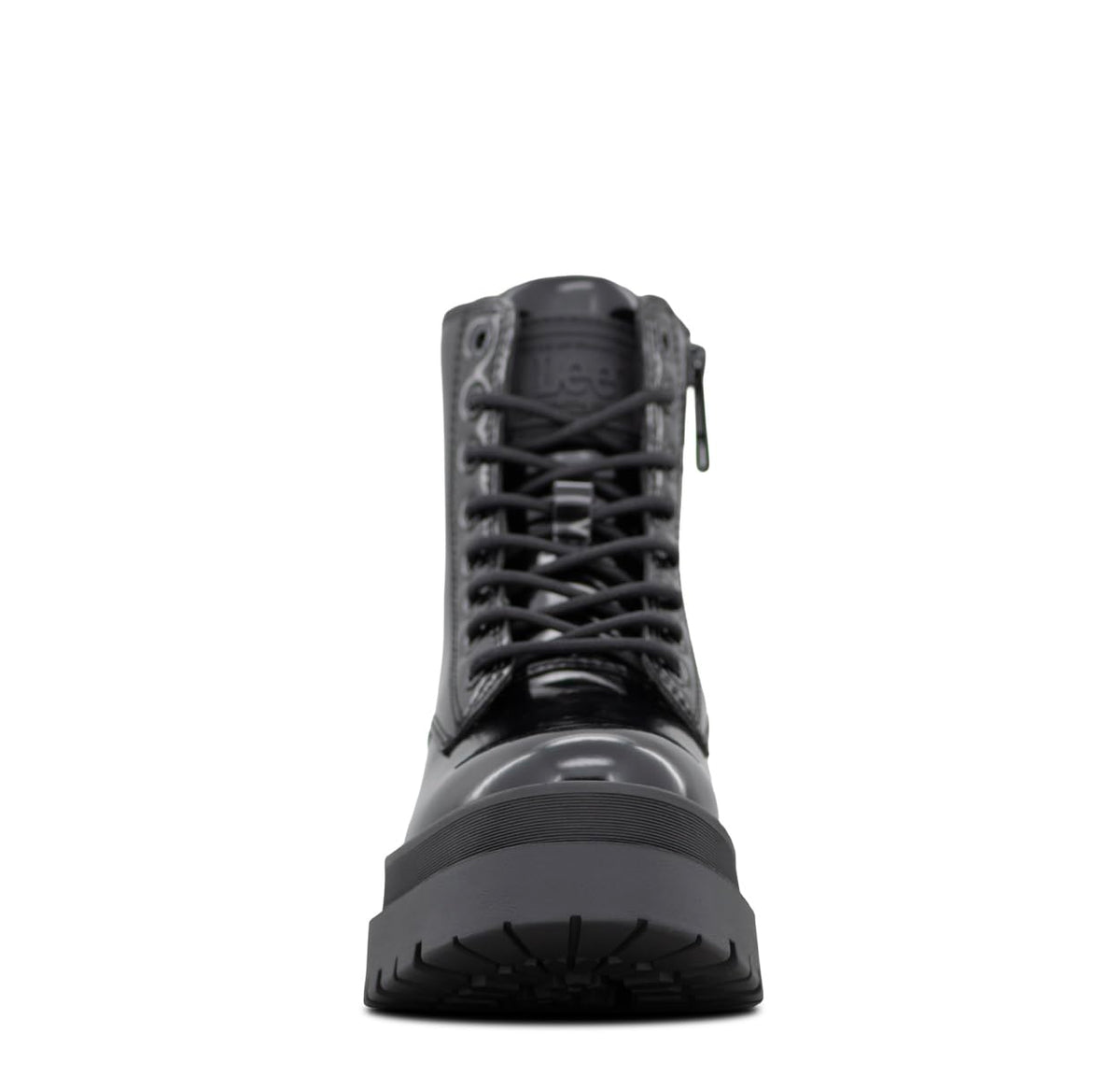 Women's Anya Patent Combat Boot by Lee – 9.5, Black Mono, Model W000055-9800