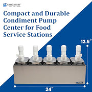San Jamar 5 Pumps / Stainless / 1 Pump Dispensers