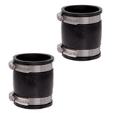 1056-22 2-in. Flexible PVC Pipe Coupling for Cast Iron and Plastic Plumbing Connections by Fernco – 2 Inch, Polyvinyl Chloride, Black, Model 1056-22-2PK