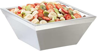 Cal-Mil 3326-10-55 Cold Concept Bowl, 1.5 Quart Capacity, 4" Height, 10" Width, 10" Length, Stainless Steel