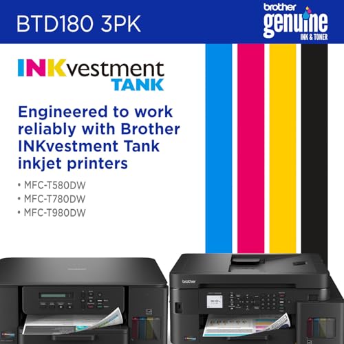 Brother Colors: One each of Cyan, Magenta, and Yellow / 3 Pack / Pack of 3 (One each of Color: Cyan, Magenta Inkjet Ink Cartridges