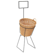Single Natural Wicker Basket Display Set - 17"L x 18"W x 35"H by HUBERT – 17"L x 18"W x 35"H