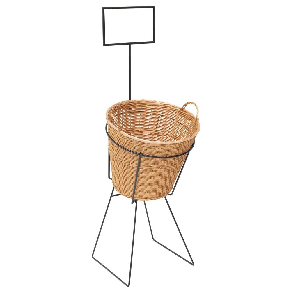 Single Natural Wicker Basket Display Set - 17"L x 18"W x 35"H by HUBERT – 17"L x 18"W x 35"H