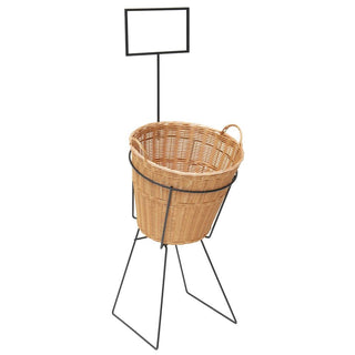Single Natural Wicker Basket Display Set - 17"L x 18"W x 35"H by HUBERT – 17"L x 18"W x 35"H