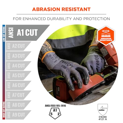 Ergodyne X-Small / Gray / Coated Safety Work Gloves