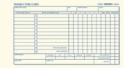Rediform Employee Time Card, Weekly, Green Eye-Ease Paper, 4.25" x 7", 100 Cards Per Pad (4K409)