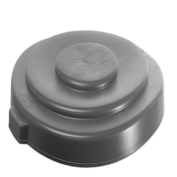 Round Brute Lid by Rubbermaid – 55 Gal, Plastic, Gray, Model FG265400GRAY