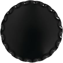 Delfin 11" x 1" Black Round Ruffle Tray