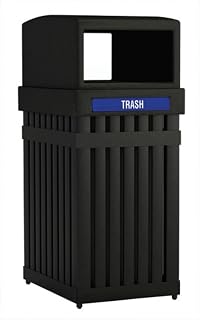 Commercial Zone PRODUCTS 72740199 Parkview 1 Trash Bin,25 gal,Blk