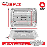 Stock Your Home 25 Pack / Silver / 1 Drip Pans