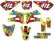 10-20 SR/FWE CX 50 ZANY Yellow Complete Kit With Rider I.D. Compatible with Cobra | Senge Graphics Inc