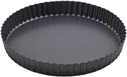 Winco 10" Non-stick Carbon Steel Quiche Pan | Dishwasher safe, Non-stick coating ensures easy release, Great for Cooking, Food Preparation and Restaurant Kitchens