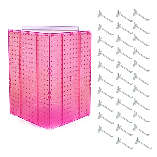 Azar Displays Pegboard + Hooks / Pink / 14 inches (W) x 14 inches (D) x 21 inches (H) Display Racks