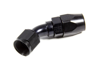 10AN x 45 Degree Power Flow Hose End - Black by Fragola – Stock, Stainless Steel, Black, Model 104510-BL